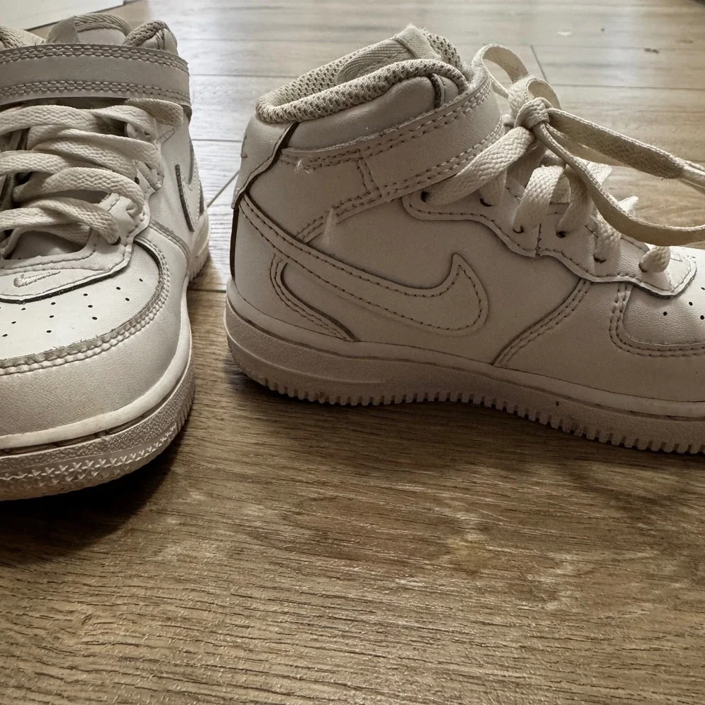Nike Air Force 1 Mid Toddler 9C White Leather Sneakers DH2935-111